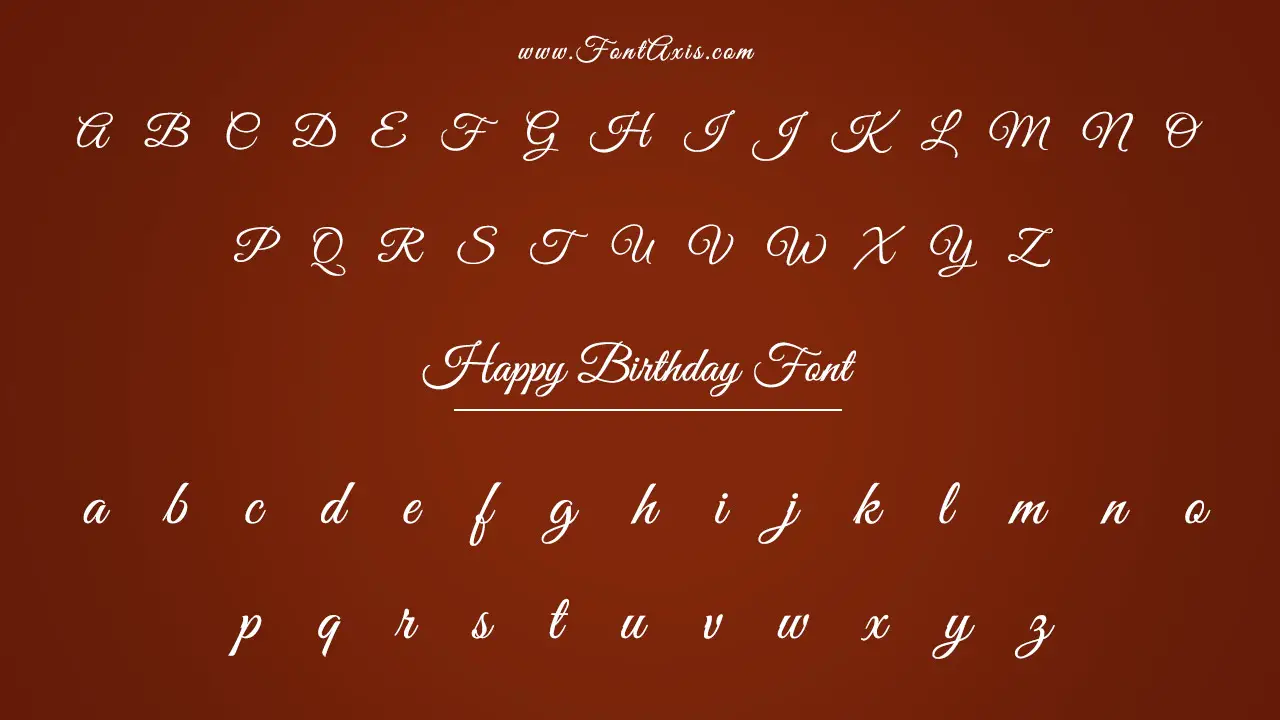 Happy Birthday Font Information