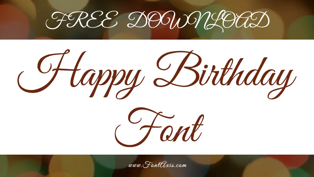 Happy Birthday Font