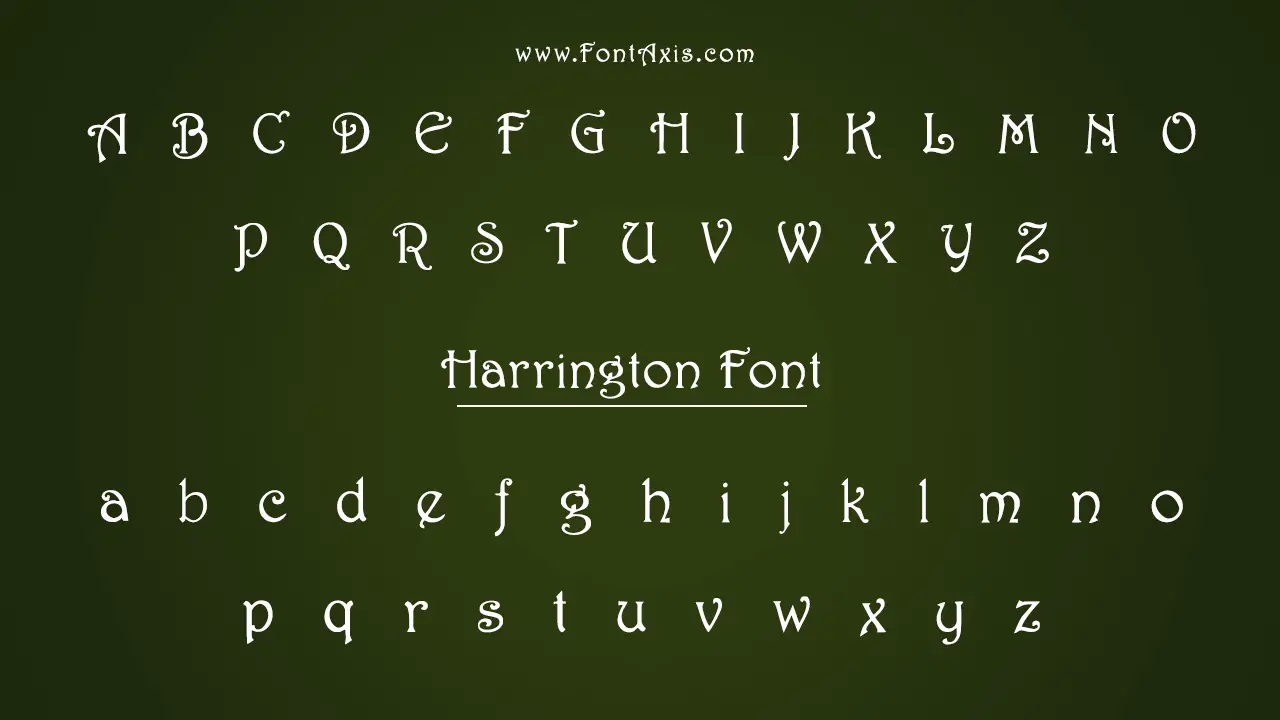 Harrington Font Information