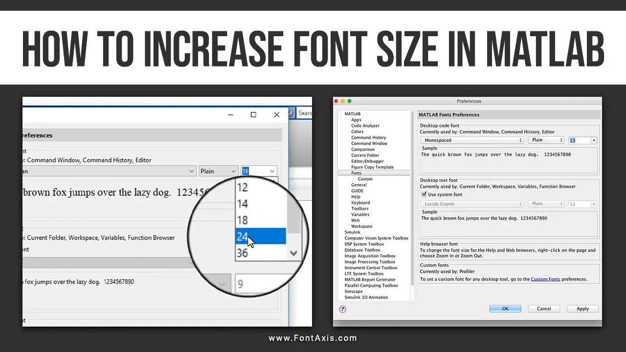 How To Increase Font Size In MATLAB