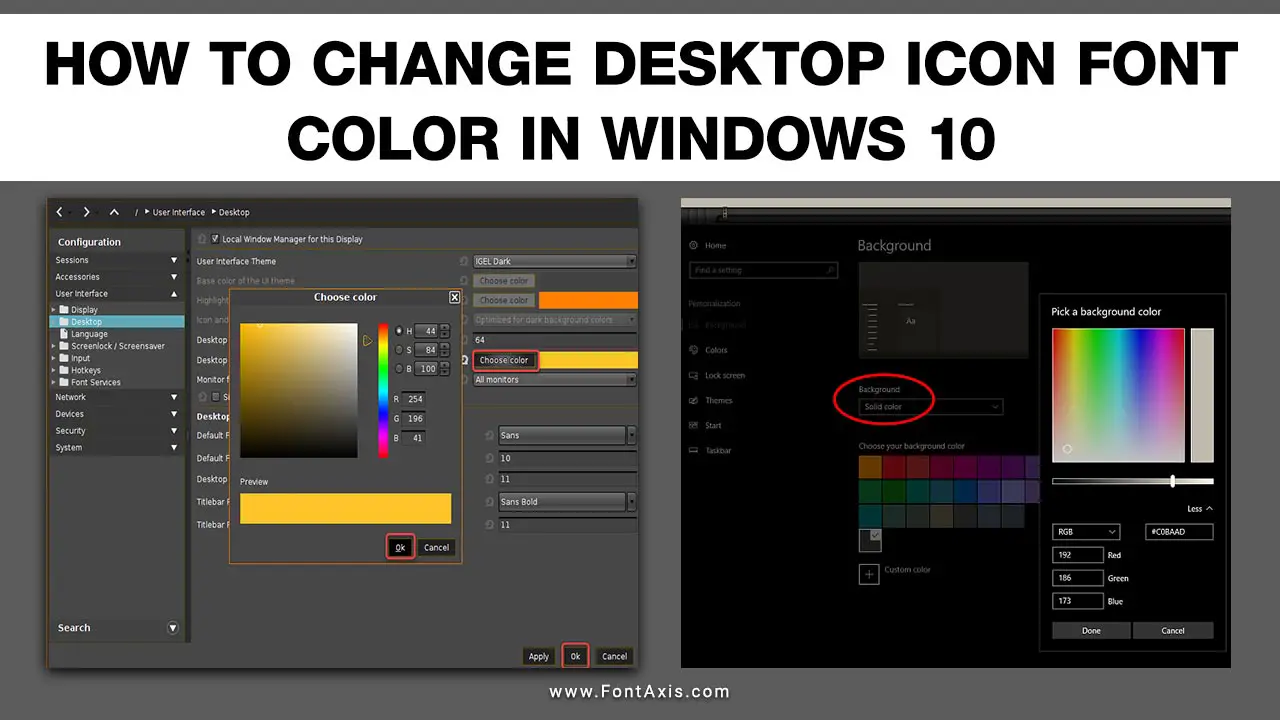 How to Change Desktop Icon Font Color in Windows 10