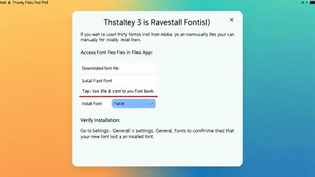 Installing Third-Party Fonts On iPad