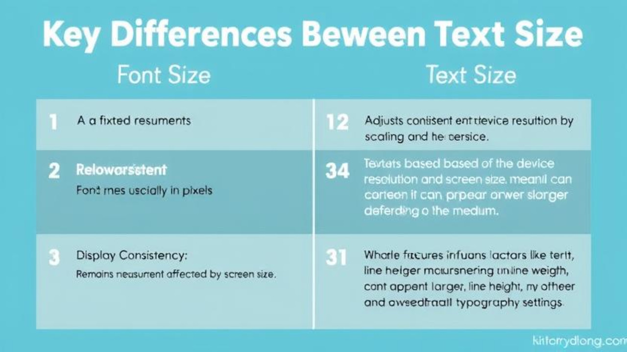 Key Differences Between Font Size And Text Size