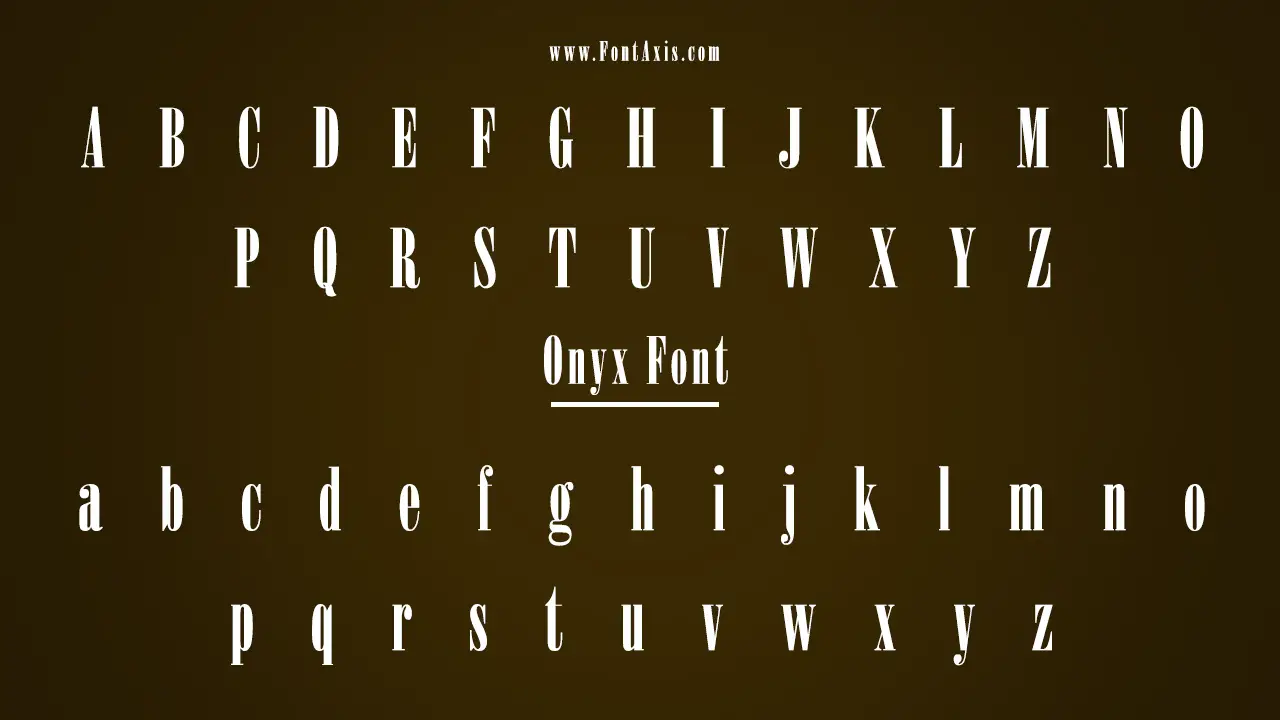 Onyx Font Information