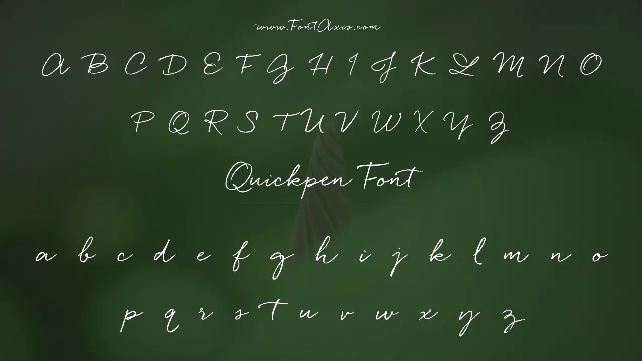 Quickpen Font Information