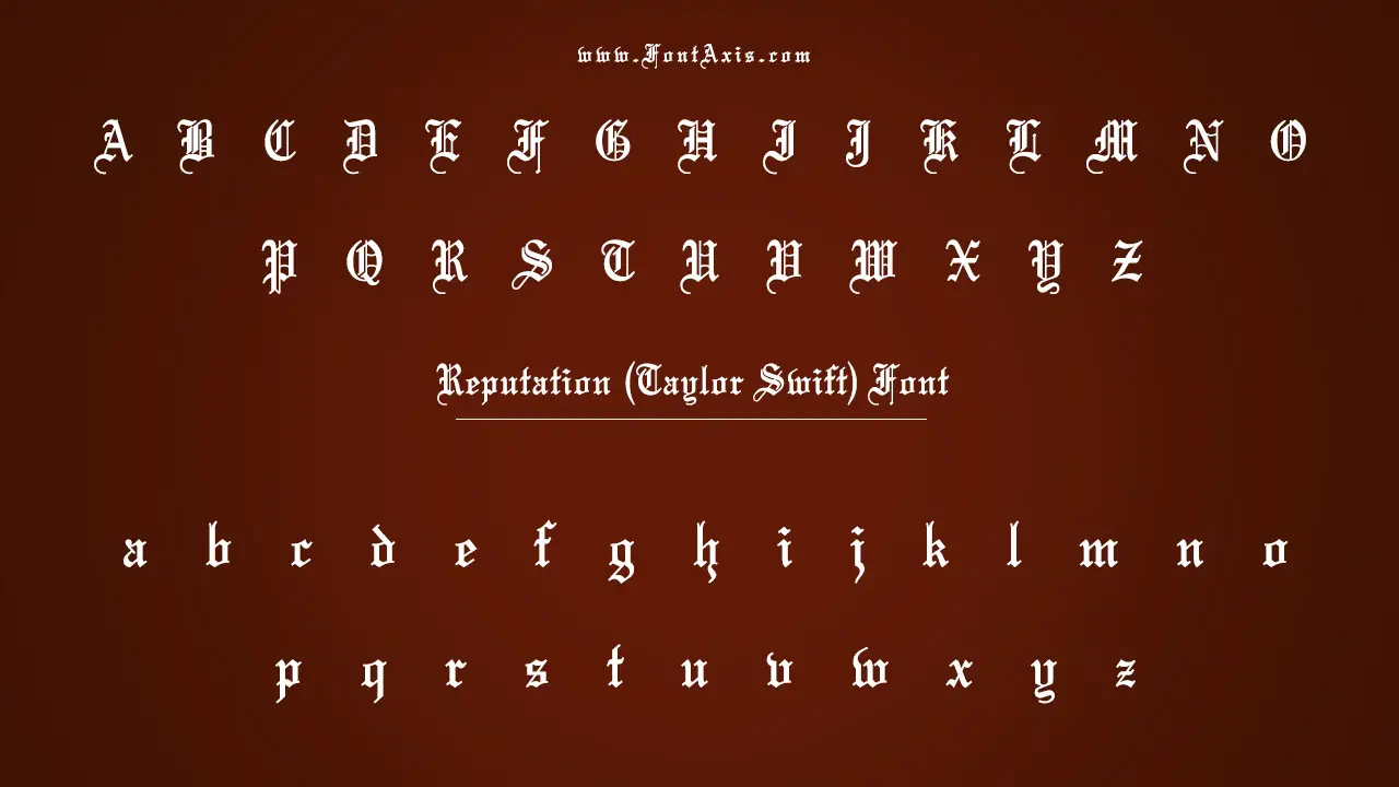 Reputation Font Details