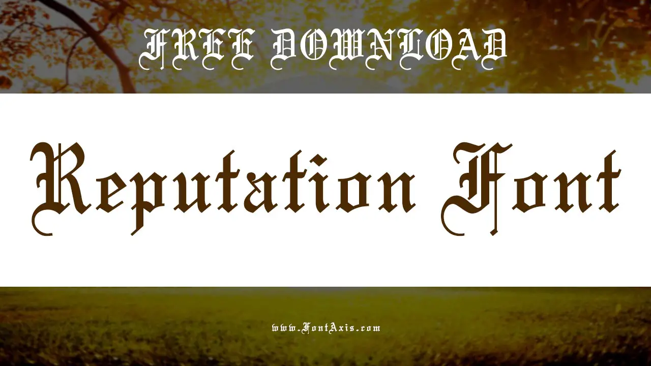 Reputation Font