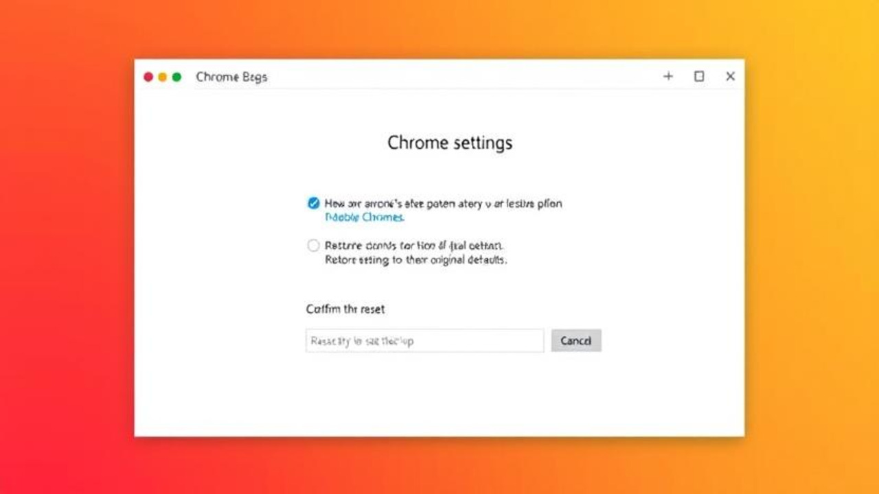 Reset Chrome To Default Settings