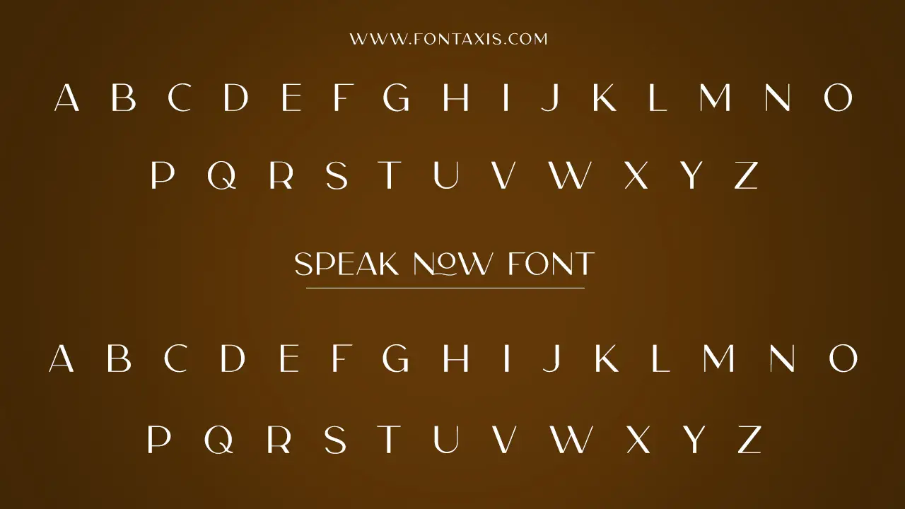 Speak Now Font Information