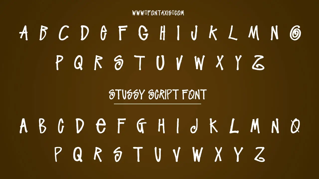 Stussy Script Font Information