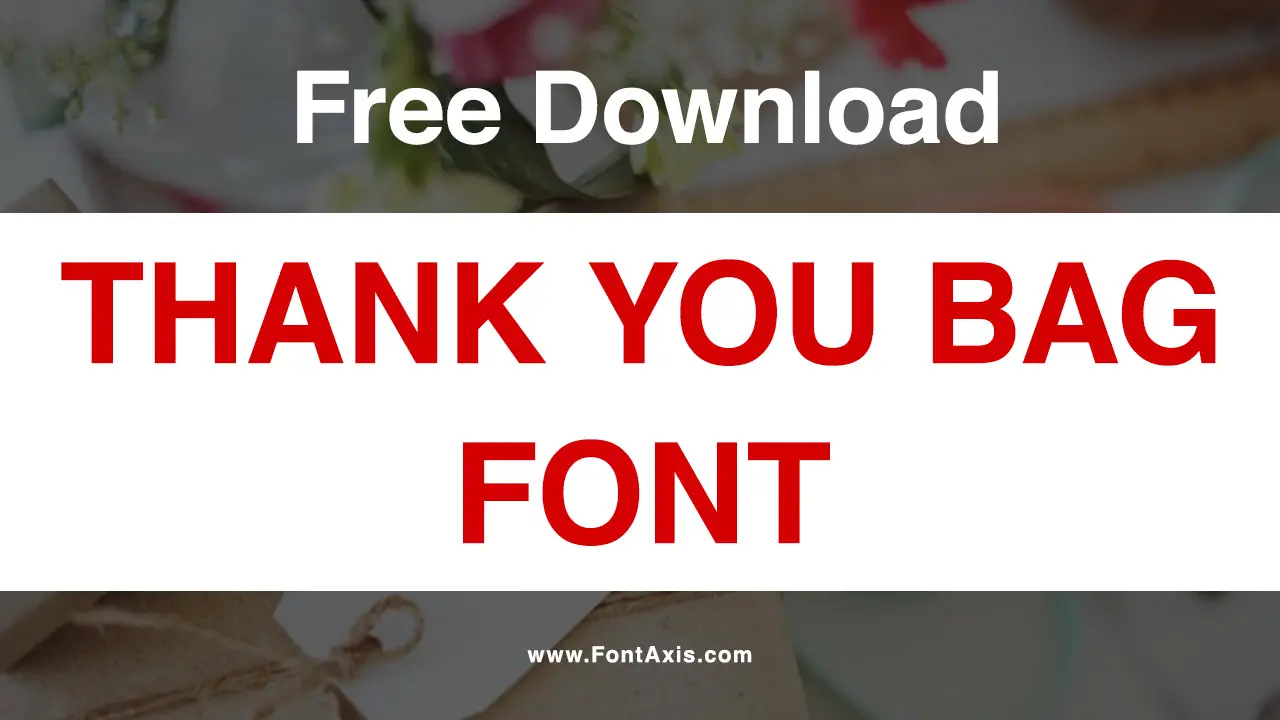 Thank You Bag Font