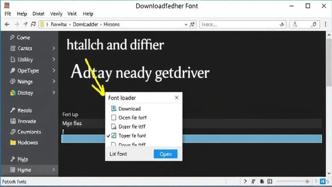 Unzip And Install The Downloaded Font File