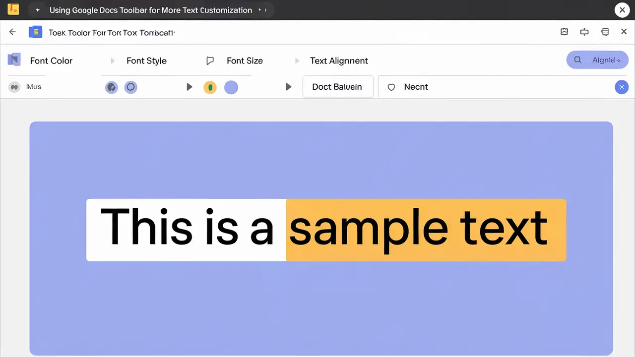 Using Google Docs Toolbar For More Text Customization