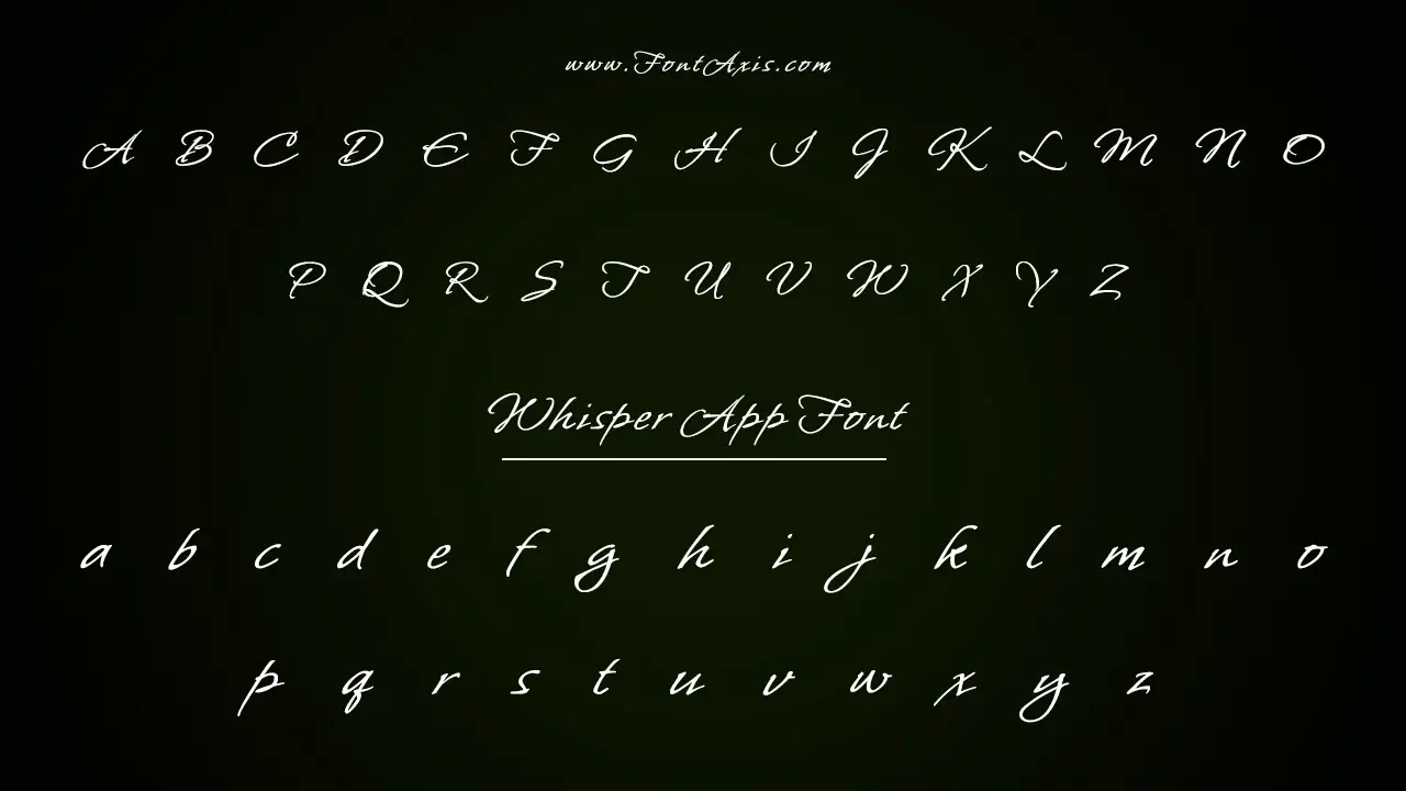 Whisper App Font Information