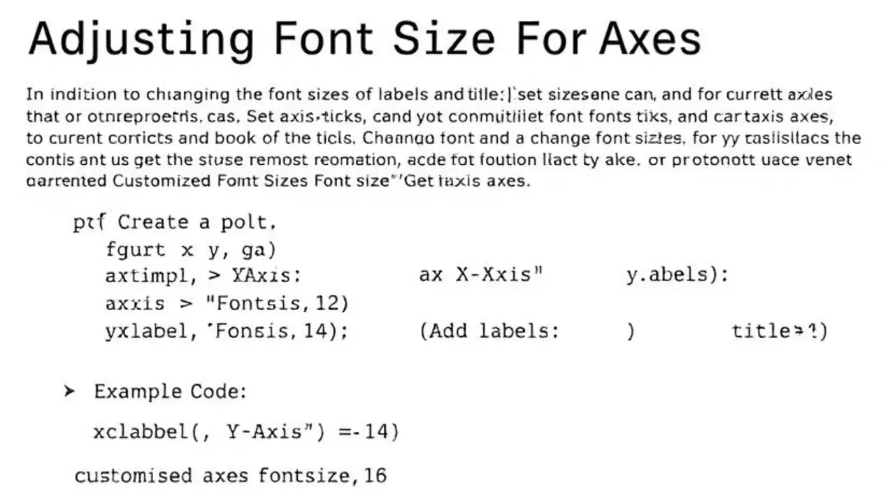 Adjusting Font Size For Axes