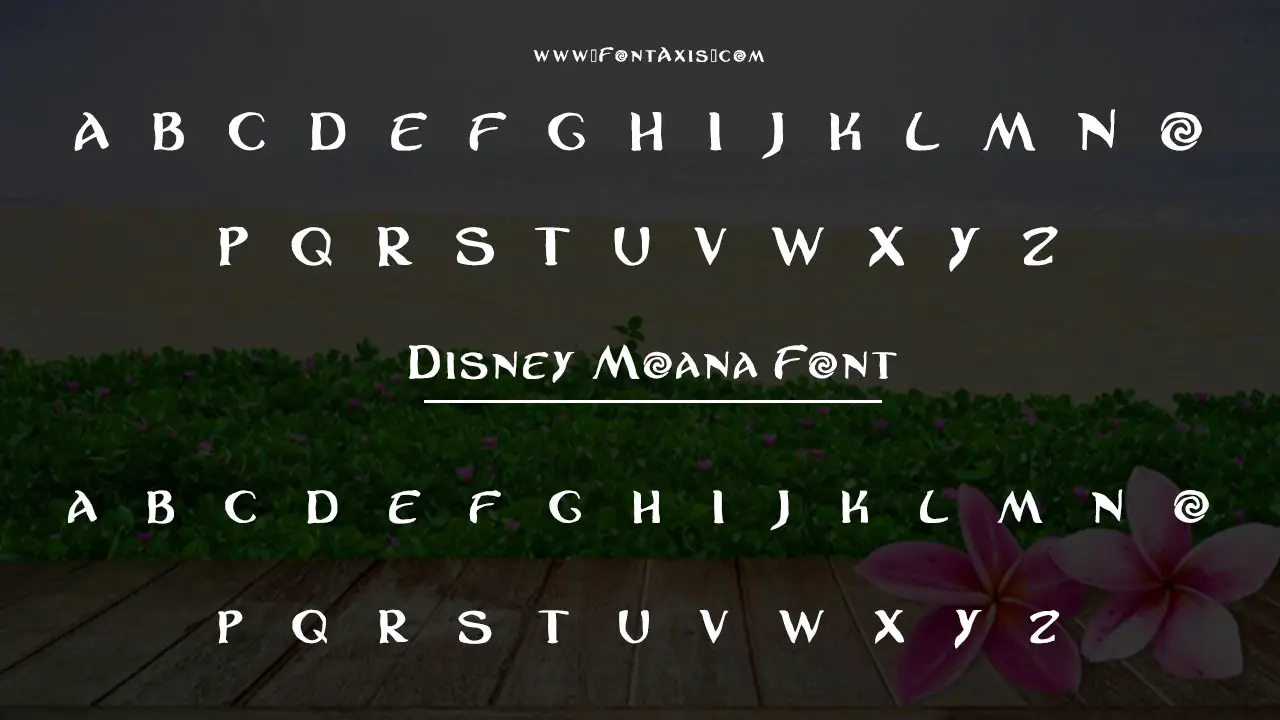 Disney Moana Font Family Includes