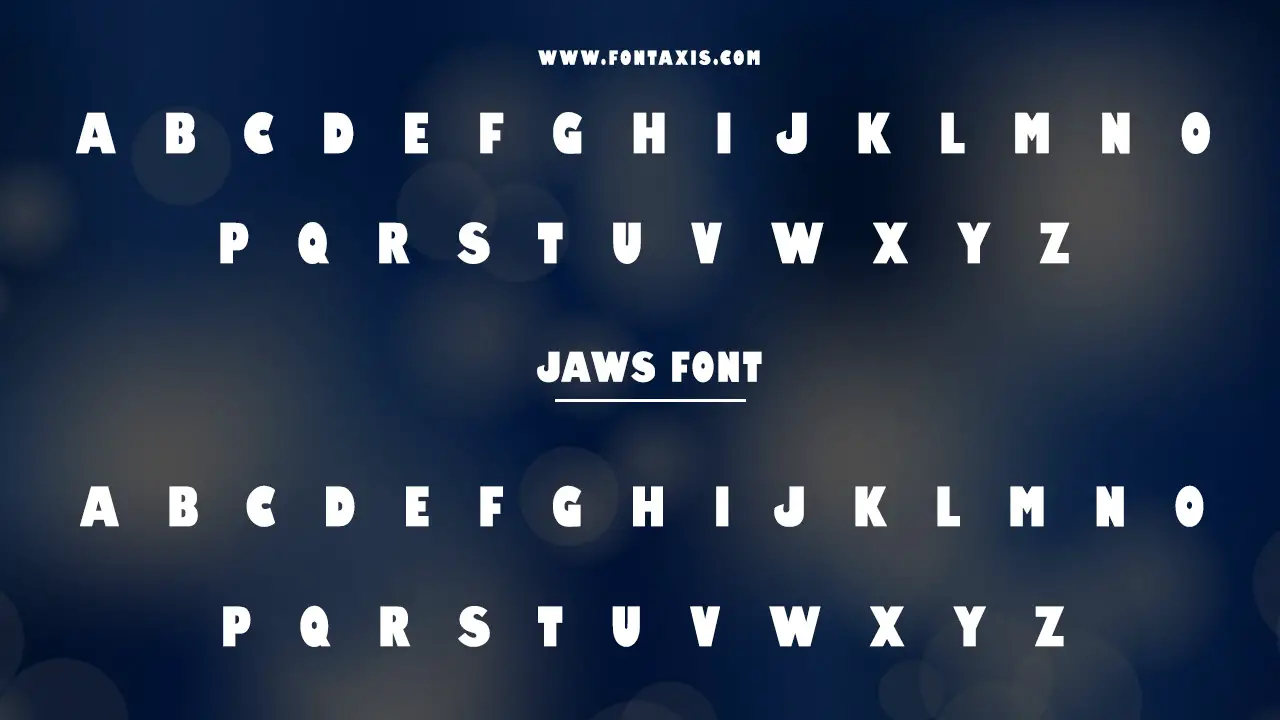 Jaws Font Family Includes