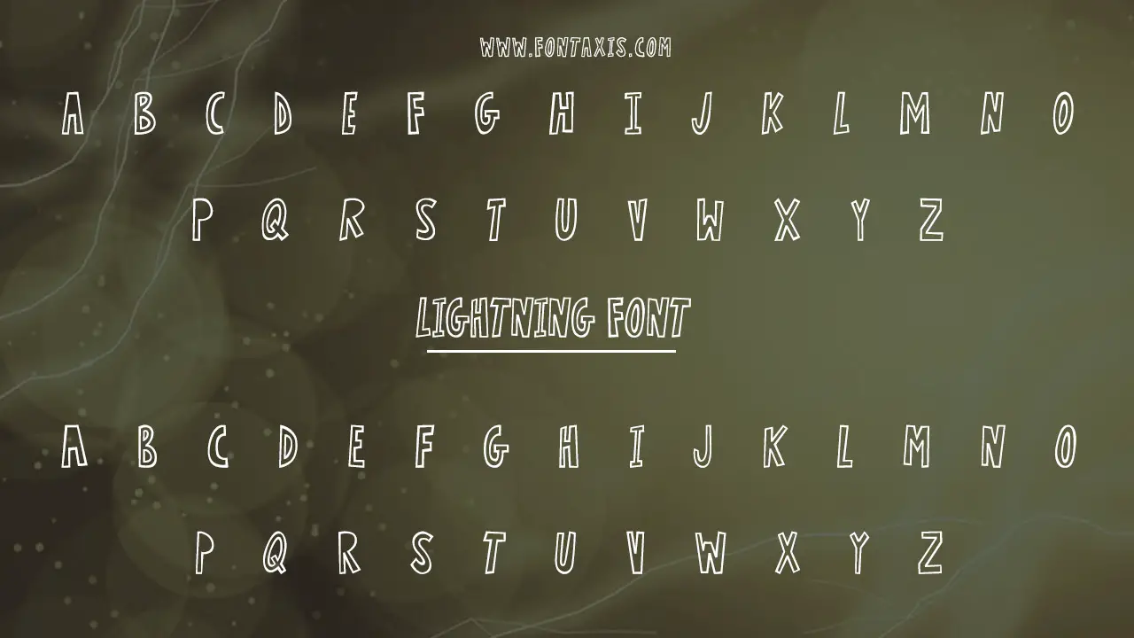 Lightning Font Family Includes