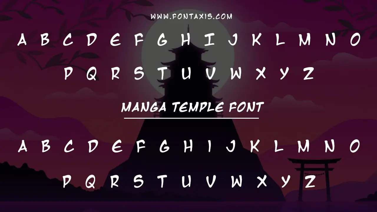 Manga Temple Font Family Includes