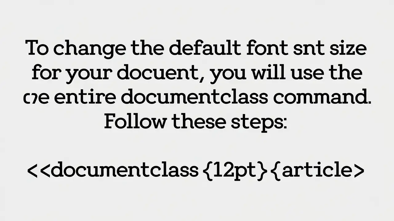 Setting Default Font Size For The Document