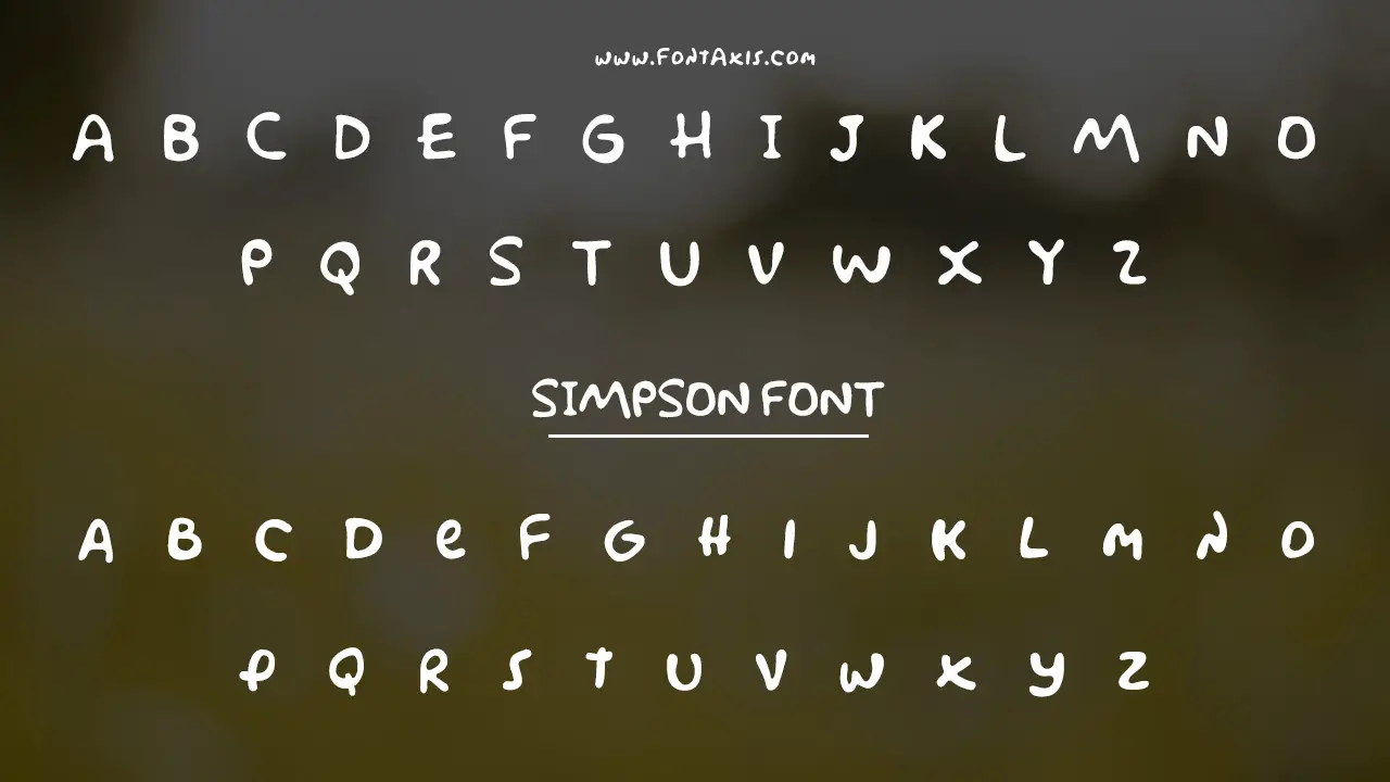 Simpson Font Family Includes