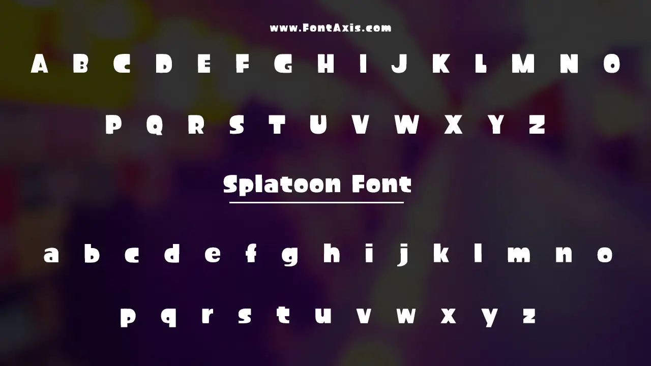 Splatoon Font Family Includes