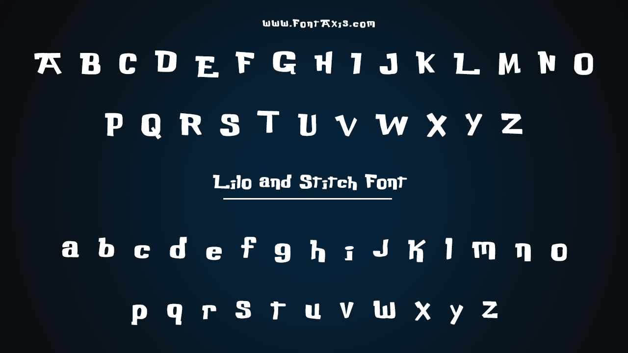Features Of Lilo And Stitch Font