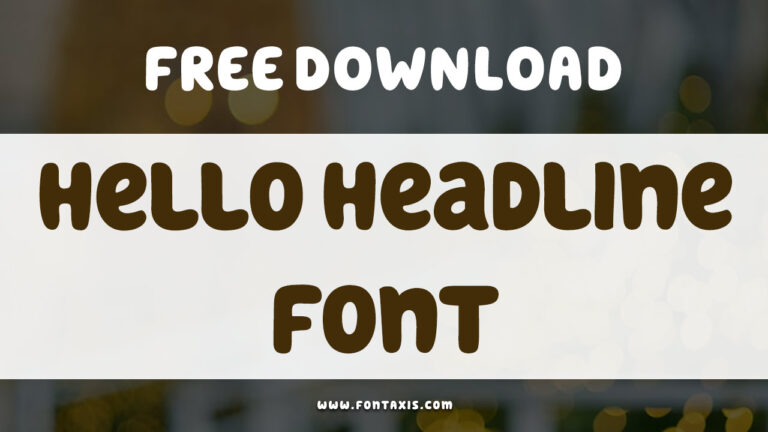 Hello Headline Font