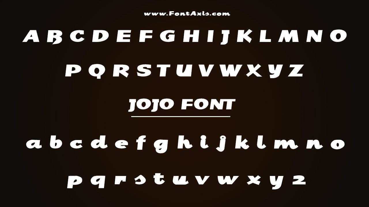 Jojo Font Family Includes
