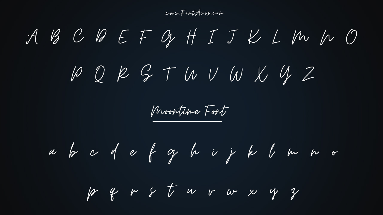 Moontime Font Family Includes