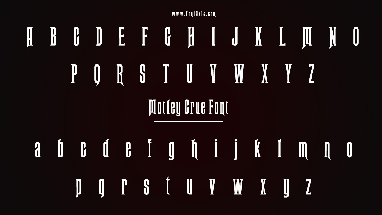 Motley Crue Font Family Includes