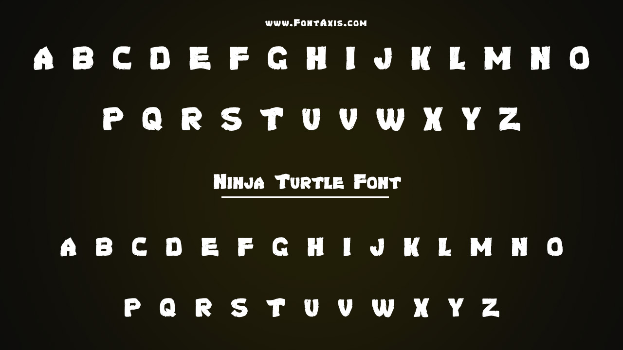 Ninja Turtle Font Family Includes