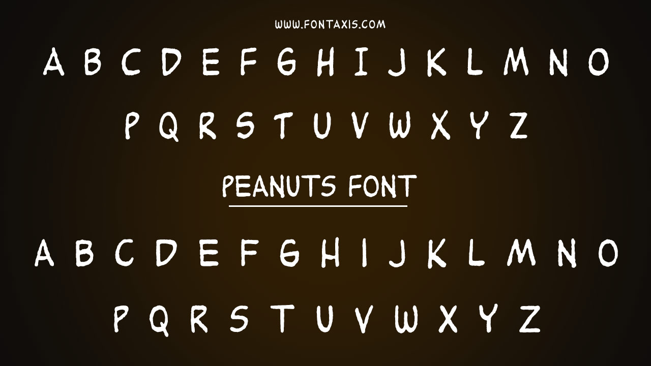 Peanuts Font Family Includes