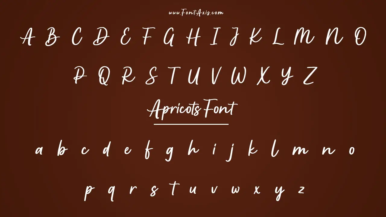 Apricots Font Family Includes