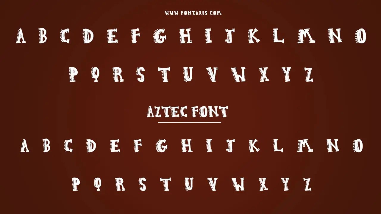 Aztec Font Family Includes