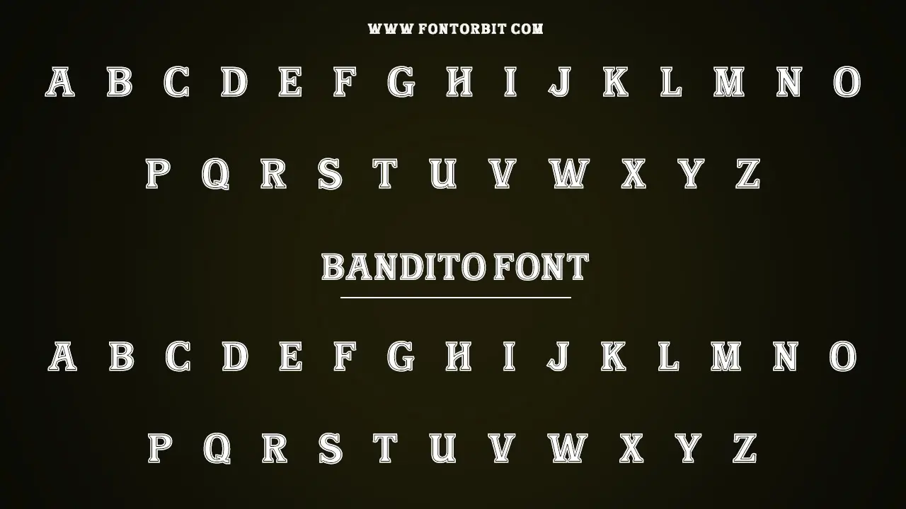 Bandito Font Family Includes