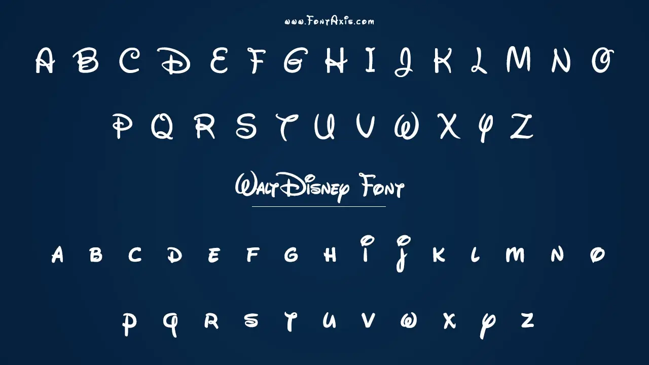 Walt Disney Font Family Includes