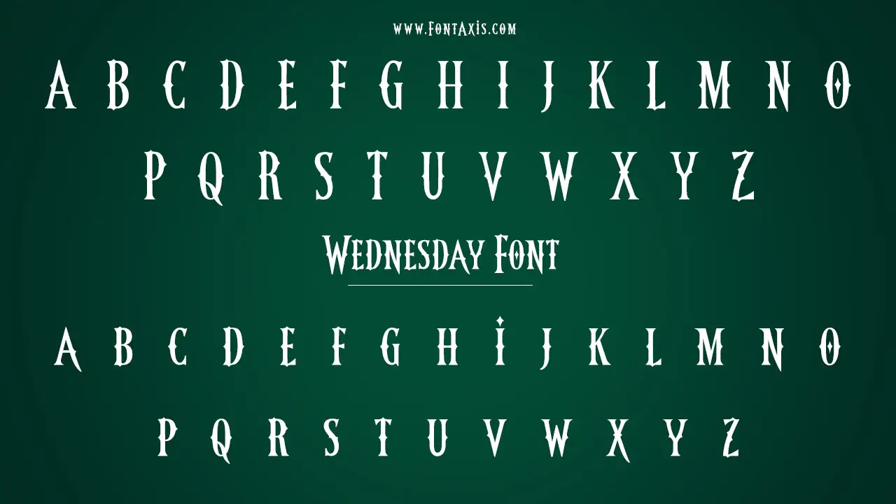 Wednesday Font Family Includes