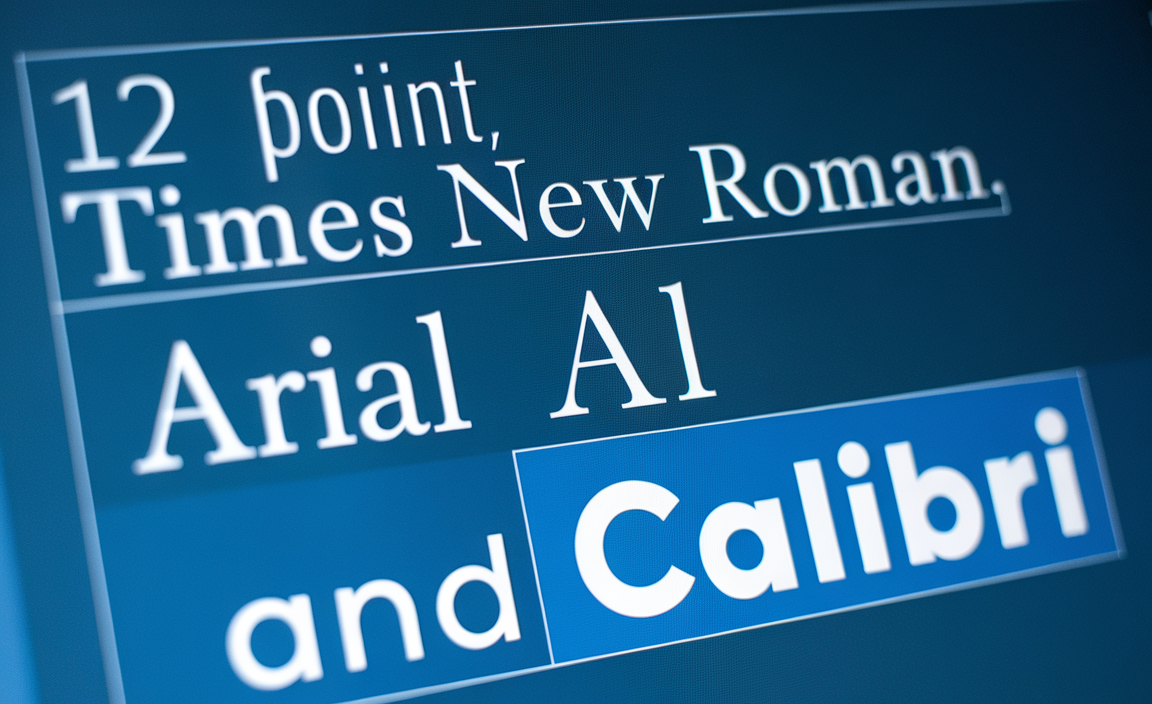 12 Point Font Across Fonts
