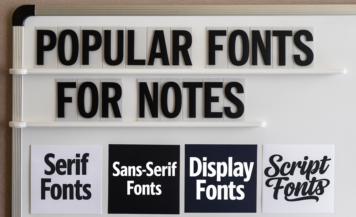 Popular Fonts for Notes