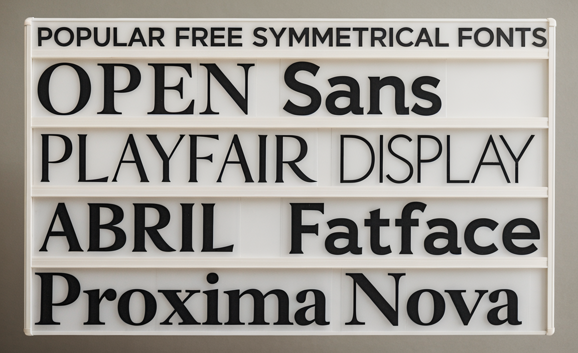 Popular Free Symmetrical Fonts