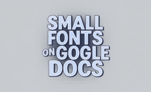 Small Fonts On Google Docs
