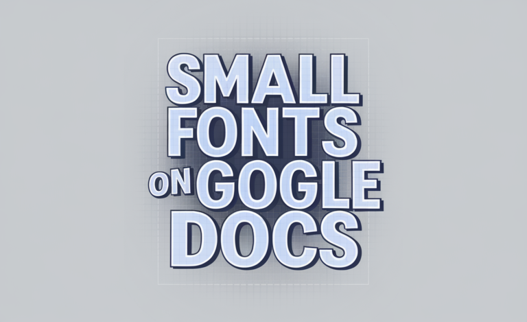 Small Fonts On Google Docs