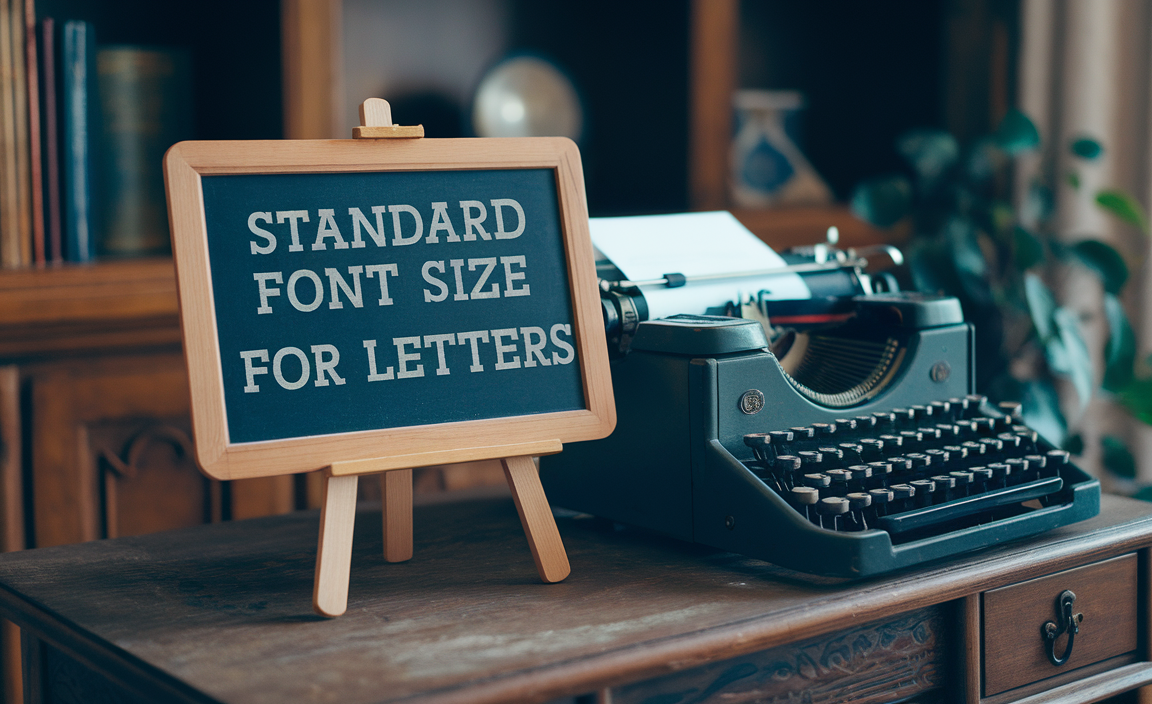 Standard Font Size For Letters