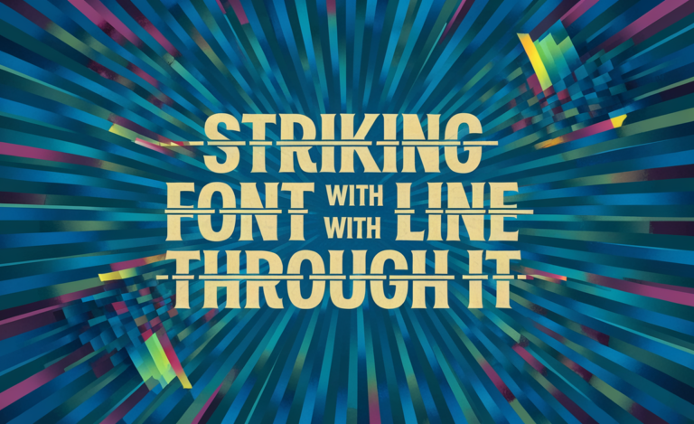 Striking Font With Line Through It