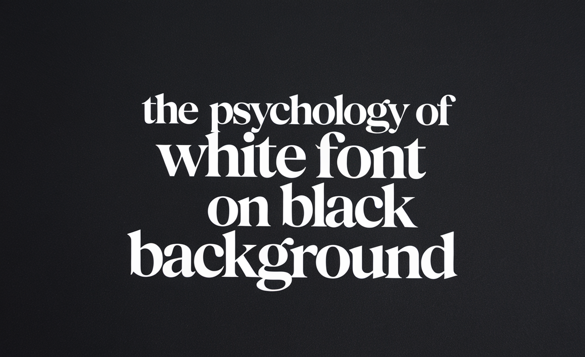 The Psychology of White Font on Black Background