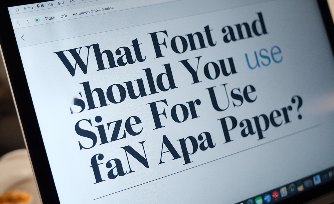 What Font and Size Should You Use for an APA Paper