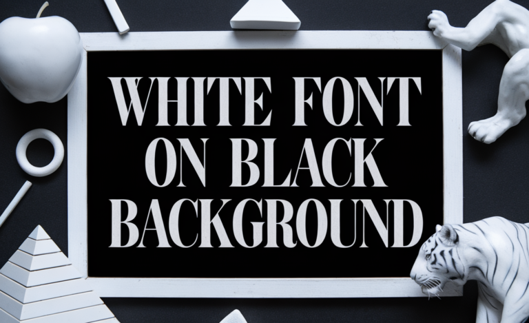 White Font On Black Background