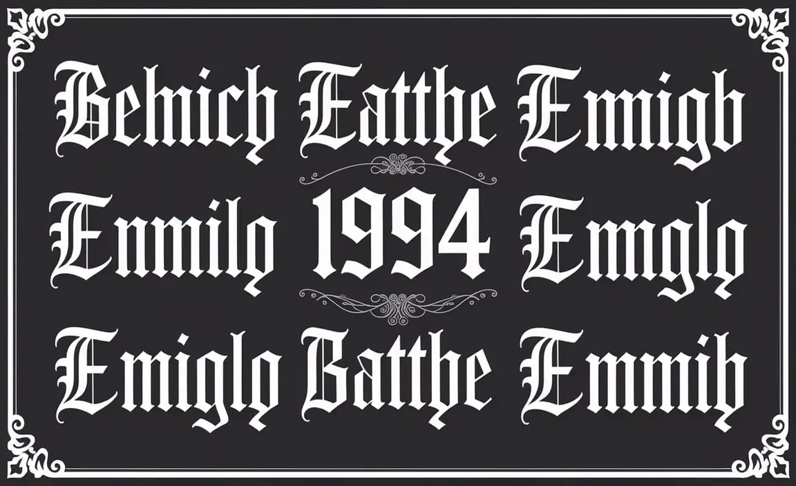 1994 Tattoo Font Family and Styles