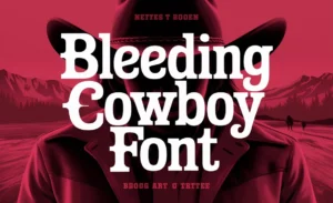 Bleeding Cowboy Font